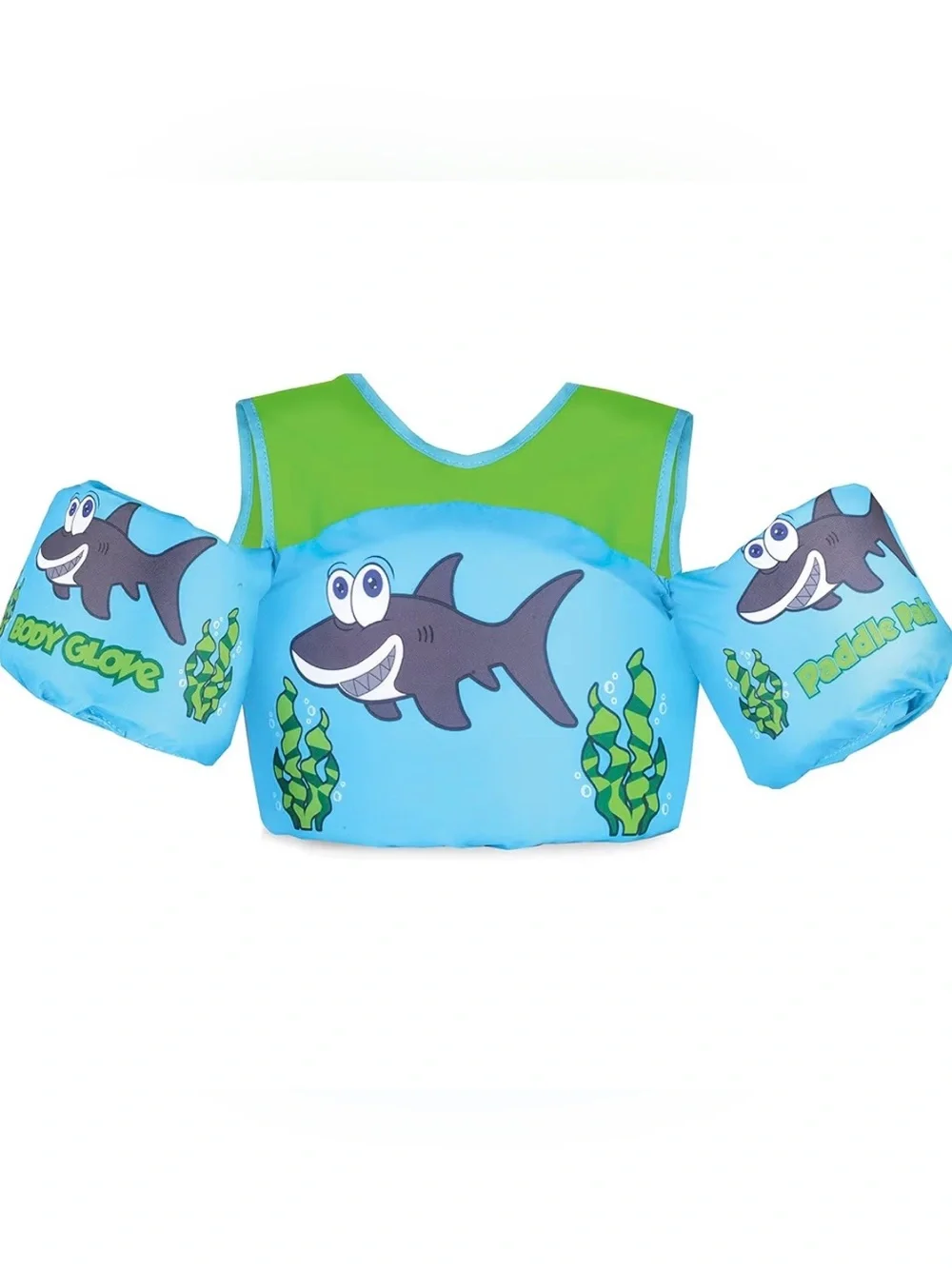 Body Glove Kids' Blue & Green Shark Swim Vest with Arm Floats